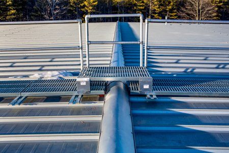 LMCurbs Roofwalk System 36inch Handrail Stepover LMCurbs Roofwalk System 36inch Handrail Stepover
