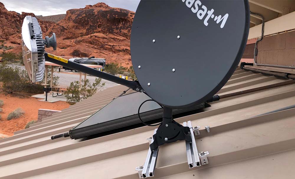 GripperFix Rails attaching satellite to roof
